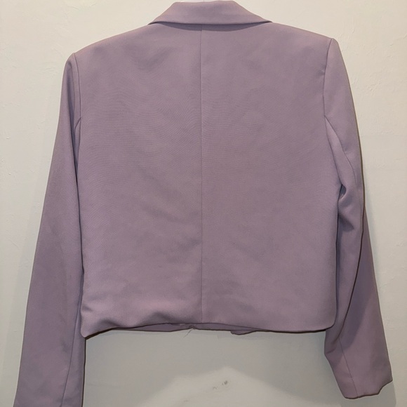 Lulu's Lilac Lavender Purple Double-Breasted Blazer - Picture 2 of 5